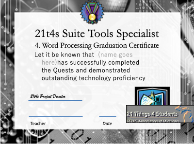 Suite Tools Specialist Award Certificate