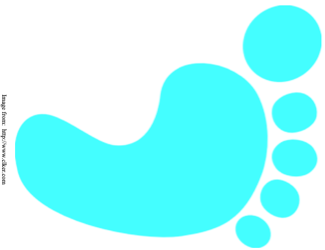 An image of a blue footprint.