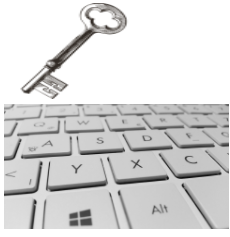 key with keyboard
