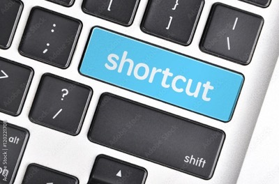 Adobe stock image of a keyboard with shortcut on it