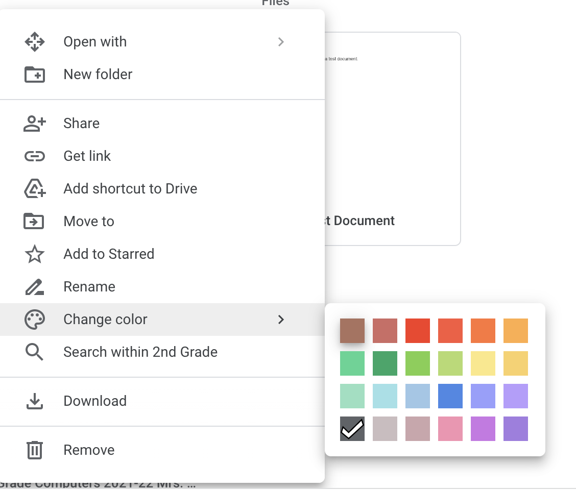 change color of folders