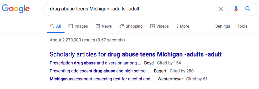 drug abuse teens michigan