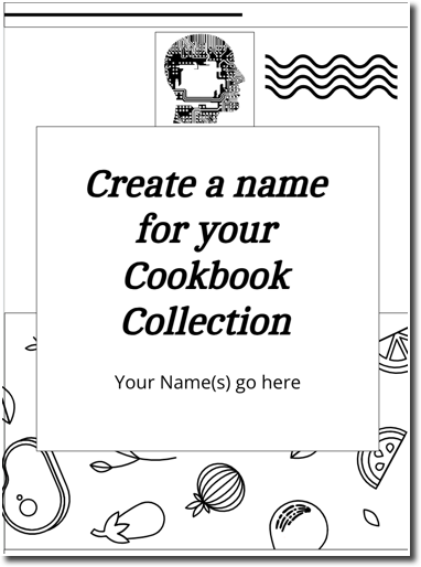 Digital image of a Cookbook for a recipe collection.