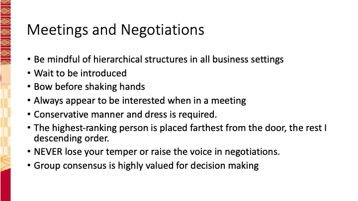 Meetings and Negotiations in Japan