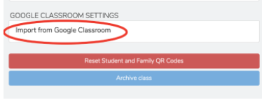 import from google classroom