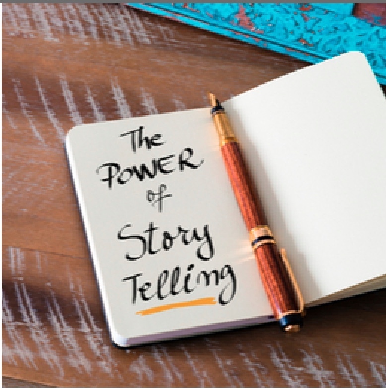Notebook with Power of Story Telling in script